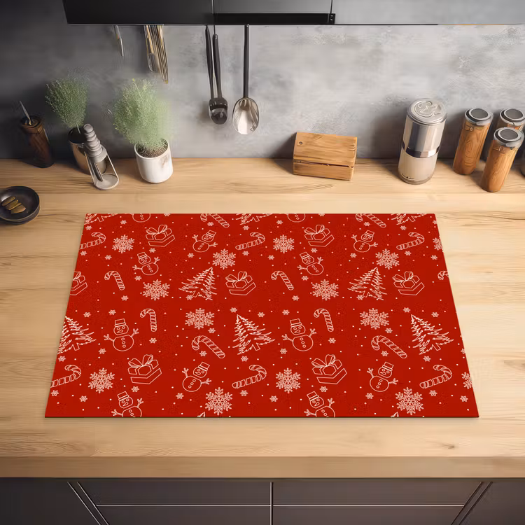 Illustratie - Kerstsymbolen - Rood Inductie beschermer vinyl 3mm klein 276 -sfeer5