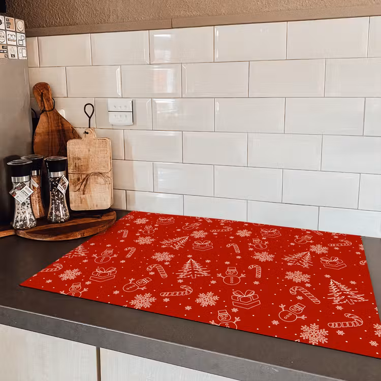 Illustratie - Kerstsymbolen - Rood Inductie beschermer vinyl 3mm klein 276 -sfeer3