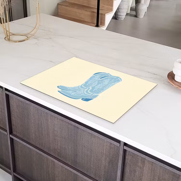 Illustratie - Cowboylaarzen - Patroon Inductie beschermer vinyl 3mm klein -sfeer8