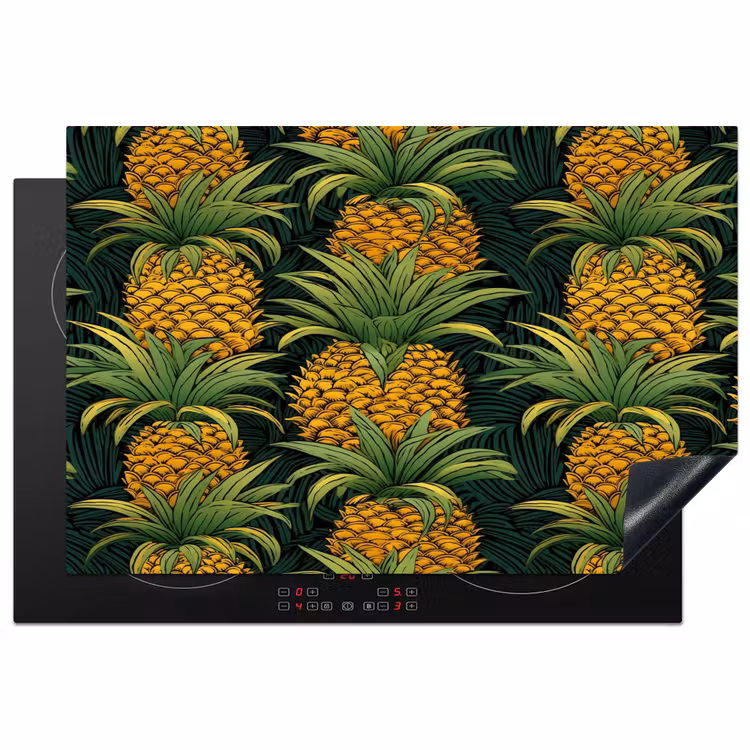 Illustratie - Patroon - Ananas Inductie beschermer vinyl 3mm klein 276 -3d