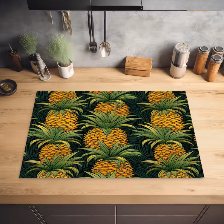 Illustratie - Patroon - Ananas Inductie beschermer vinyl 3mm klein 276 -sfeer5