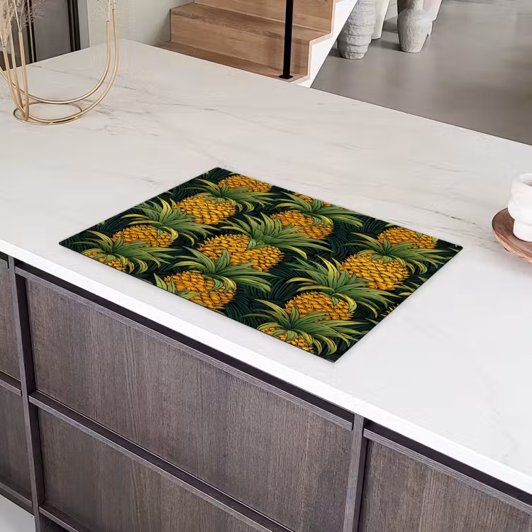 Illustratie - Patroon - Ananas Inductie beschermer vinyl 3mm klein 276 -sfeer8