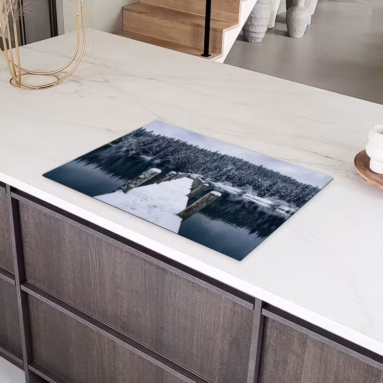 Steiger - Meer - Sneeuw - Bergen - Rustgevend Inductie beschermer vinyl 3mm klein -sfeer8