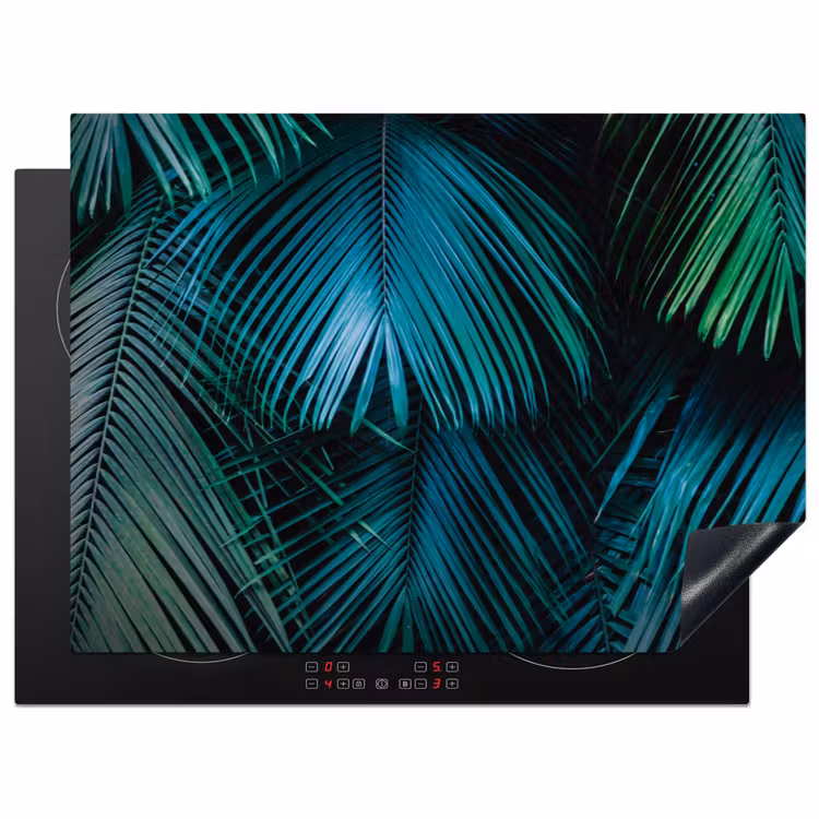 Inductie mat - Jungle - Inductie beschermer - Palmblad - Natuur Inductie beschermer vinyl 3mm klein -3d