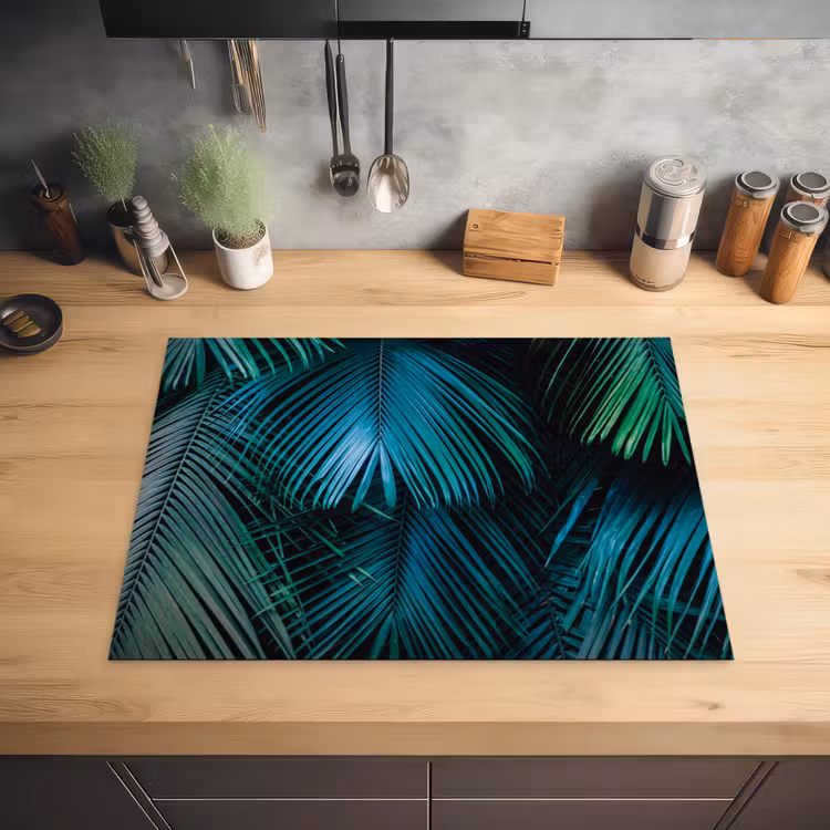 Inductie mat - Jungle - Inductie beschermer - Palmblad - Natuur Inductie beschermer vinyl 3mm klein -sfeer5