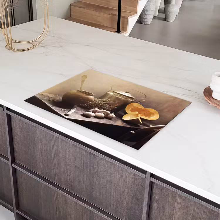Keukenstilleven met Pompoen Inductie beschermer vinyl 3mm klein -sfeer8