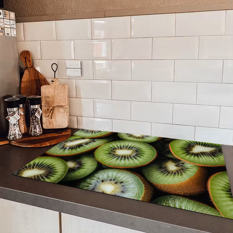 Kiwi - Fruit - Groen Inductie beschermer vinyl 3mm klein -sfeer3