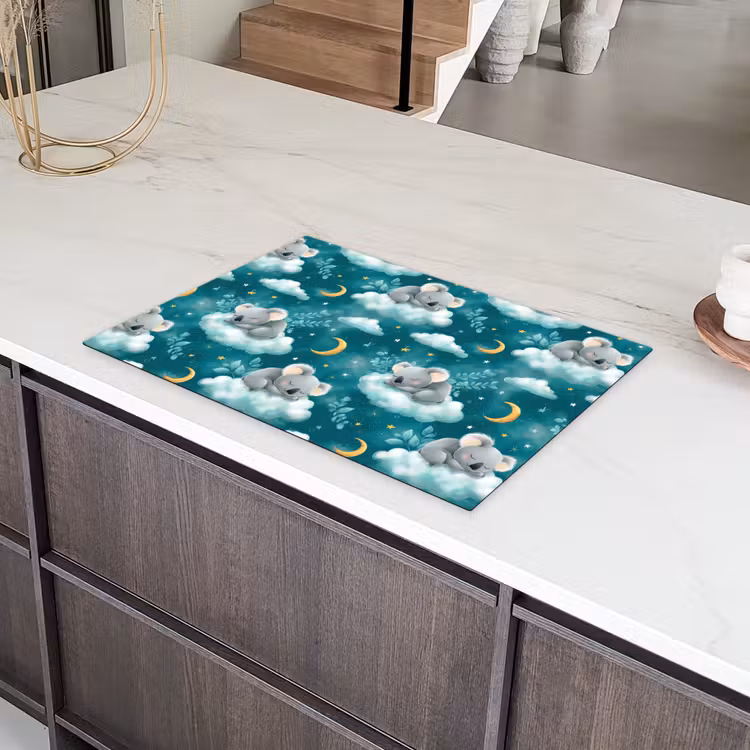 Koala's - Betoverend - Blauw Inductie beschermer vinyl 3mm klein 276 -sfeer8