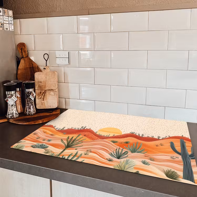 Landschap - Heuvels - Zonsondergang Inductie beschermer vinyl 3mm klein -sfeer3