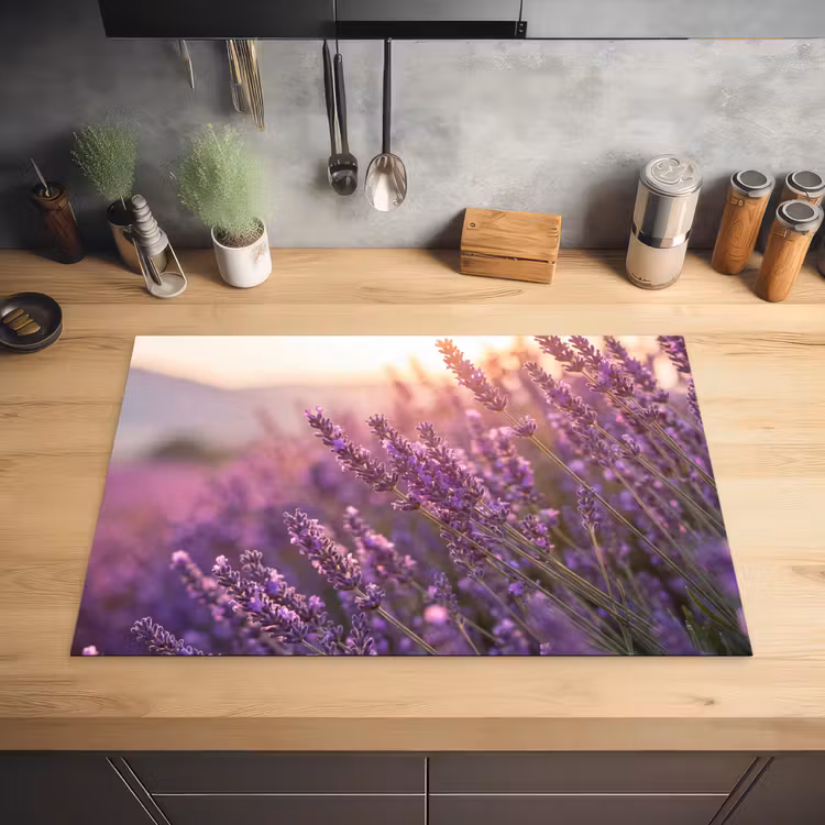 Lavendel - Paars - Zonlicht Inductie beschermer vinyl 3mm klein -sfeer5
