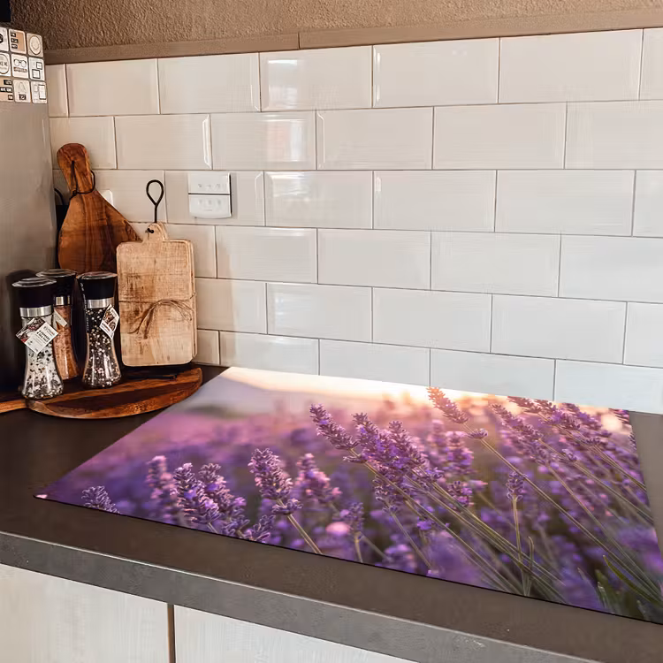 Lavendel - Paars - Zonlicht Inductie beschermer vinyl 3mm klein -sfeer3