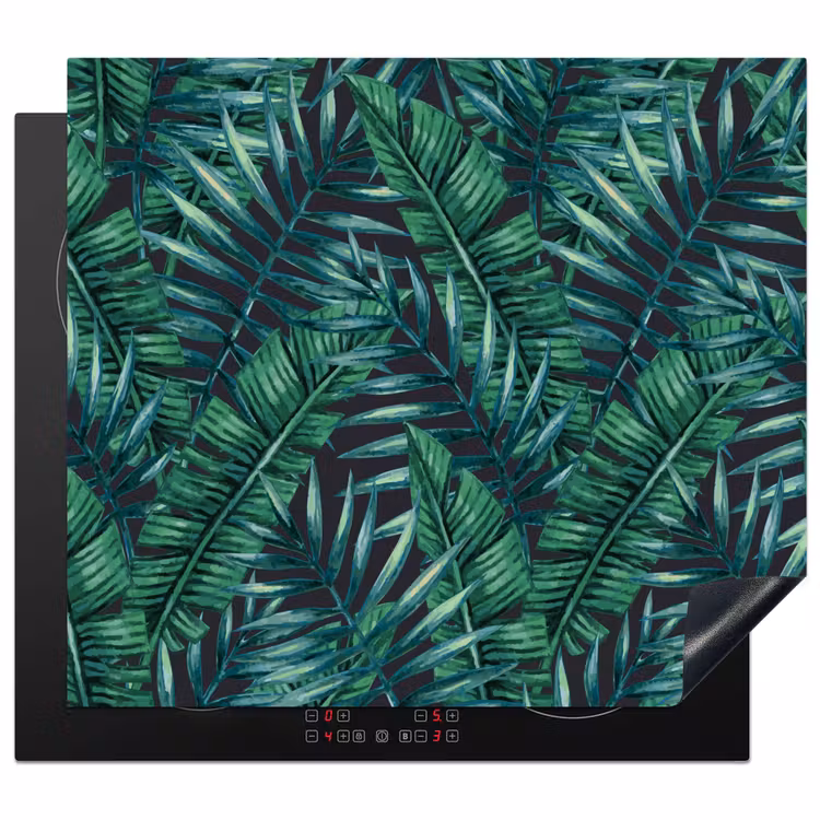 Bladeren - Inductie beschermer - Jungle - Tropical Inductie beschermer vinyl 3mm middel -3d