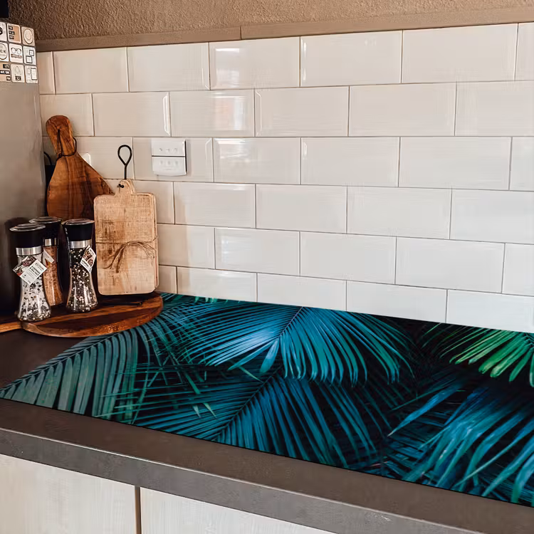 Bladeren - Tropisch - Jungle - Natuur Inductie beschermer vinyl 3mm groot -sfeer3