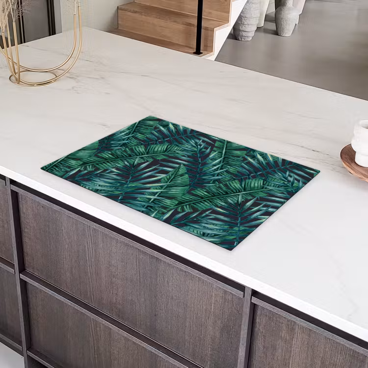 Bladeren - Tropisch - Jungle -  Natuur Inductie beschermer vinyl 3mm klein -sfeer8