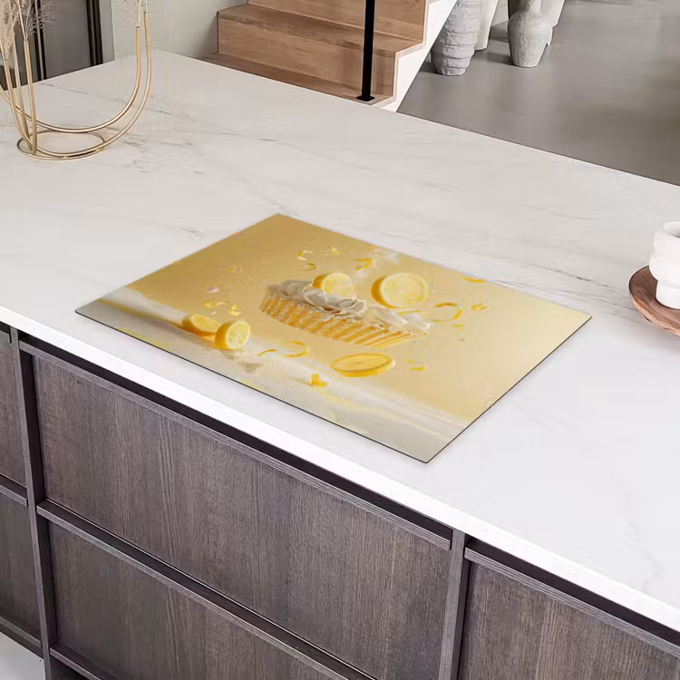 Citroen - Taart - Eten - Geel Inductie beschermer vinyl 3mm klein -sfeer8
