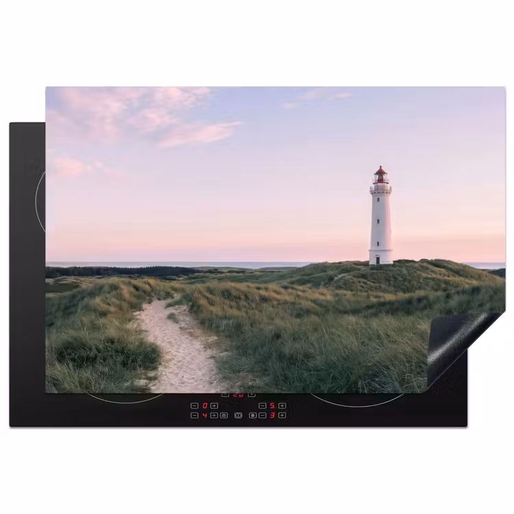 Vuurtoren - Duinlandschap - Zee Inductie beschermer vinyl 3mm klein -3d