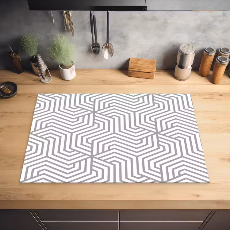 Lijn - Design - Geometrie - Patroon Inductie beschermer vinyl 3mm klein 276 -sfeer5