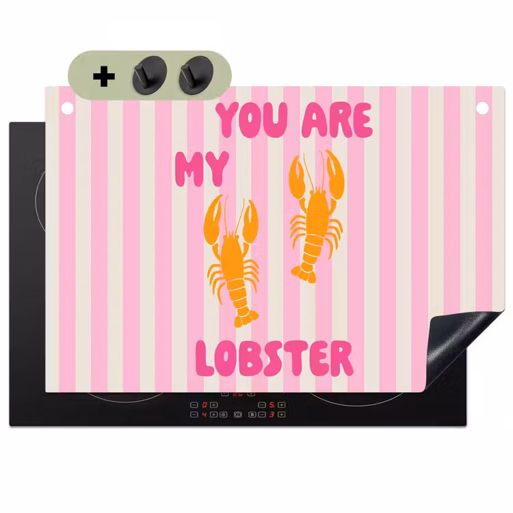 Lobster - Love - Valentijn Inductie beschemer met haakjes klein -3d
