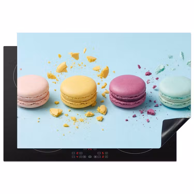Macarons - Kleurrijk - Pastel Inductie beschermer vinyl 3mm klein -3d