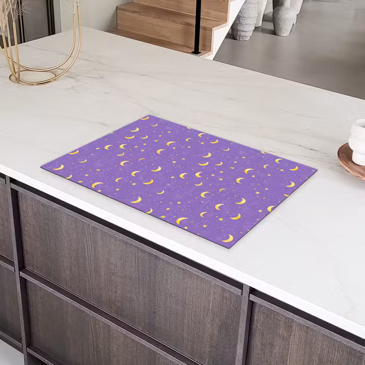 Manen - Sterren - Paars Inductie beschermer vinyl 3mm klein 276 -sfeer8