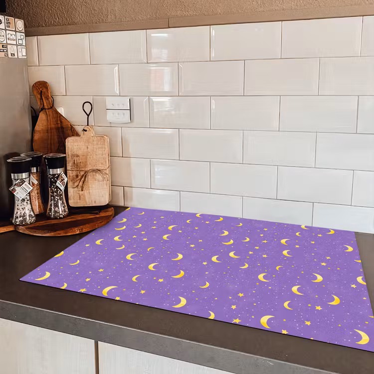Manen - Sterren - Paars Inductie beschermer vinyl 3mm klein 276 -sfeer3