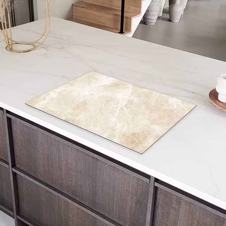 Marmeren Tijdlijn Inductie beschermer vinyl 3mm klein -sfeer8
