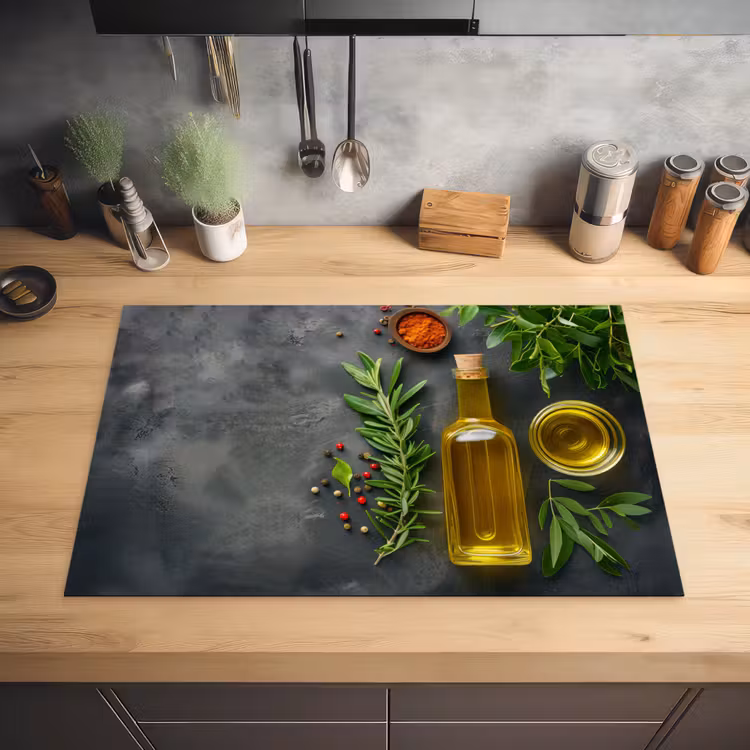 Mediterrane Keukenessenties Inductie beschermer vinyl 3mm klein -sfeer5
