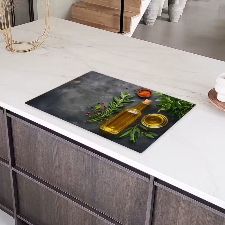 Mediterrane Keukenessenties Inductie beschermer vinyl 3mm klein -sfeer8