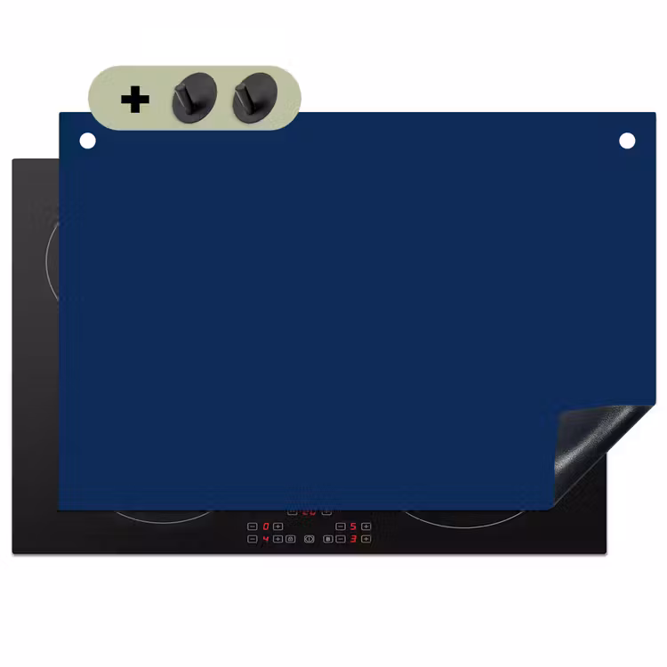 Midnight - Navy - Blauw Inductie beschemer met haakjes klein 777 -3d