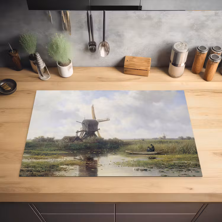 Molen - Willem Roelofs - Oude meesters - Kunst Inductie beschermer vinyl 3mm klein -sfeer5