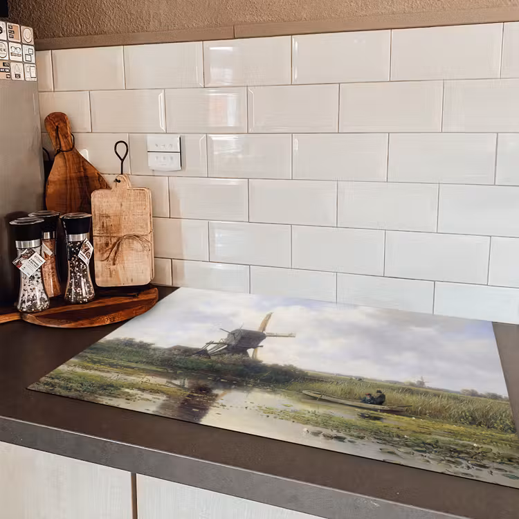 Molen - Willem Roelofs - Oude meesters - Kunst Inductie beschermer vinyl 3mm klein -sfeer3