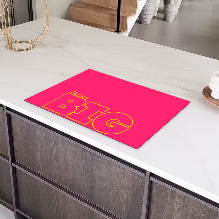 Minimalistisch - Roze - Dream big - Grafisch Inductie beschermer vinyl 3mm klein -sfeer8