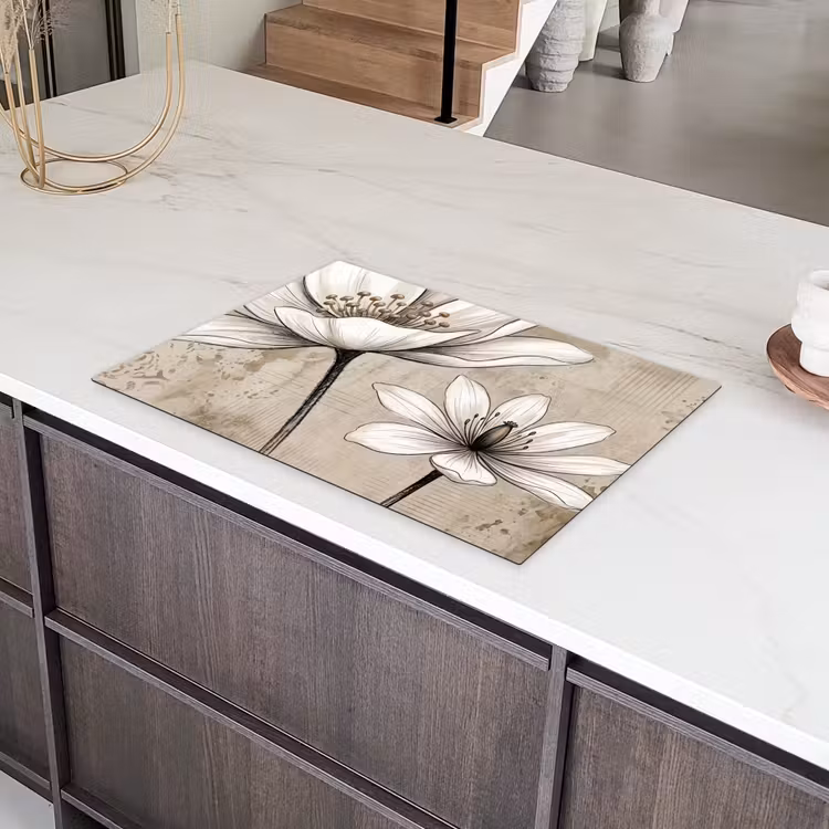 Modern - Design - Wit Inductie beschermer vinyl 3mm klein -sfeer8
