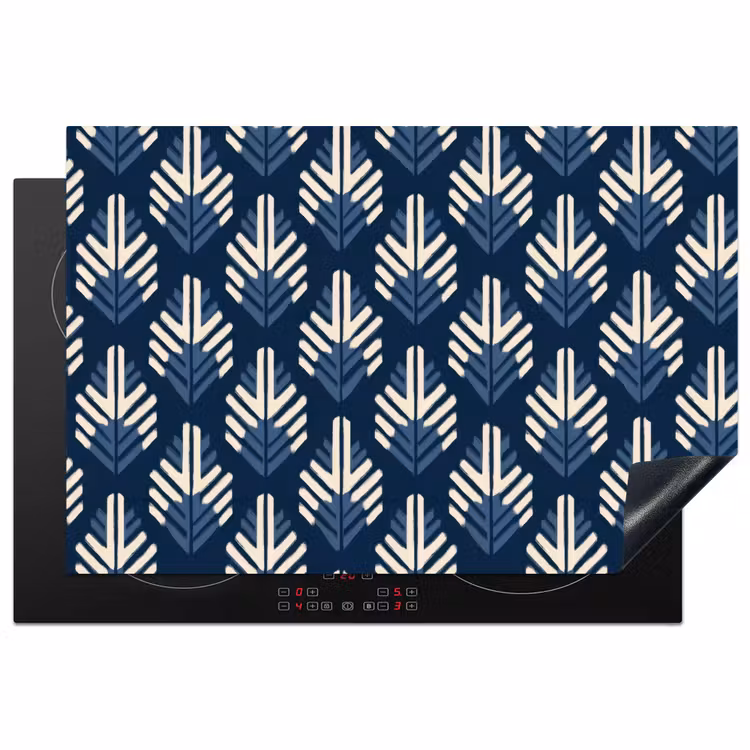 Modern - Patroon - Blauw Inductie beschermer vinyl 3mm klein 276 -3d