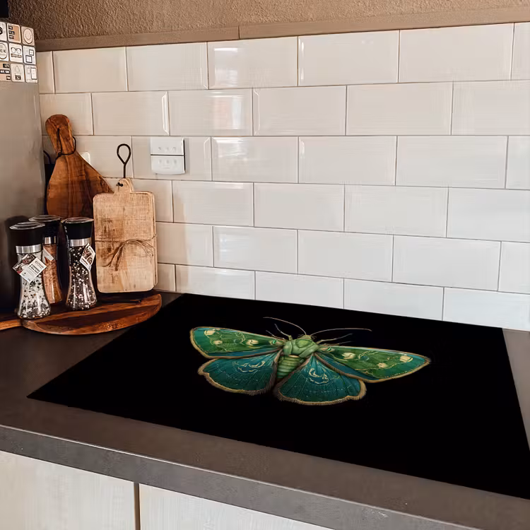 Mot - Levendig - Groen Inductie beschermer vinyl 3mm klein -sfeer3