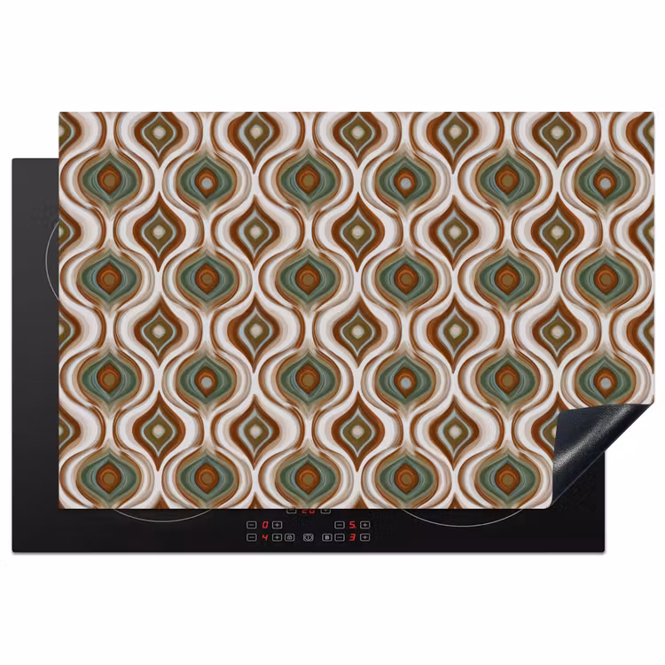 Motief - Patroon - Kleurrijk Inductie beschermer vinyl 3mm klein 276 -3d