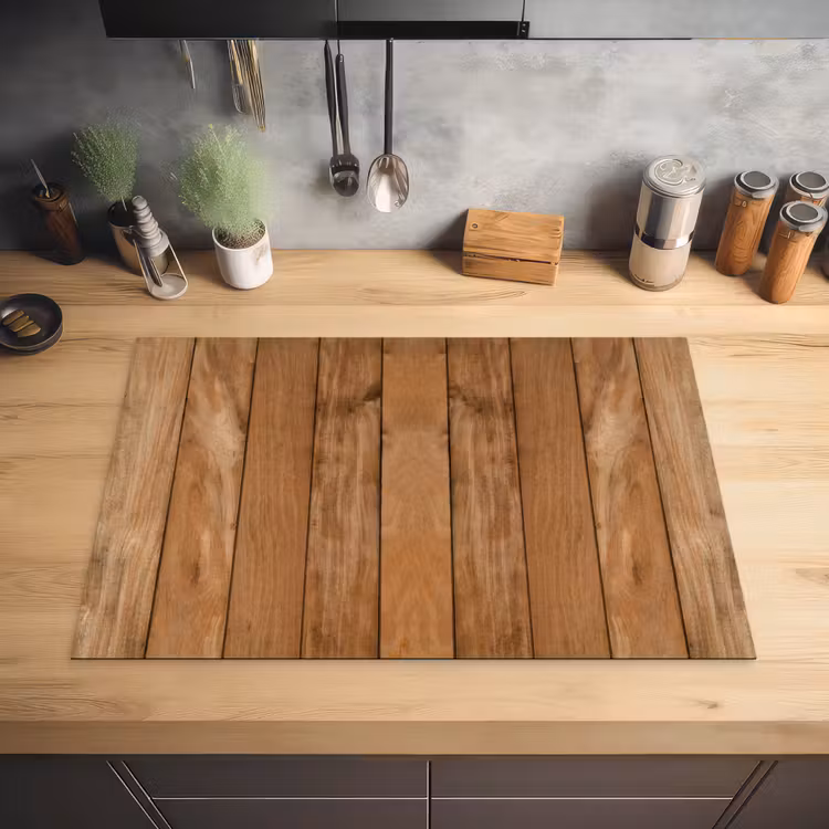 Natuurlijk Eikenhout Inductie beschermer vinyl 3mm klein -sfeer5