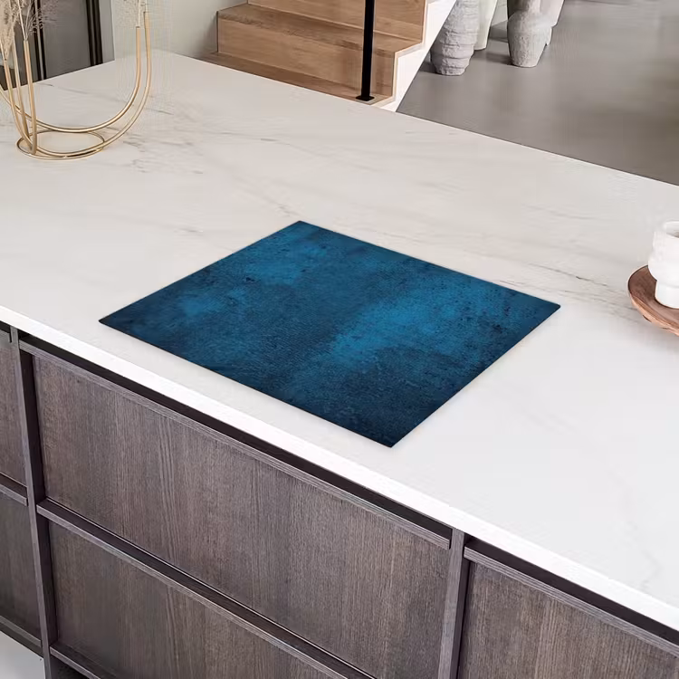 Natuursteen - Beton - Steen - Blauw Inductie beschermer vinyl 3mm groot -sfeer8