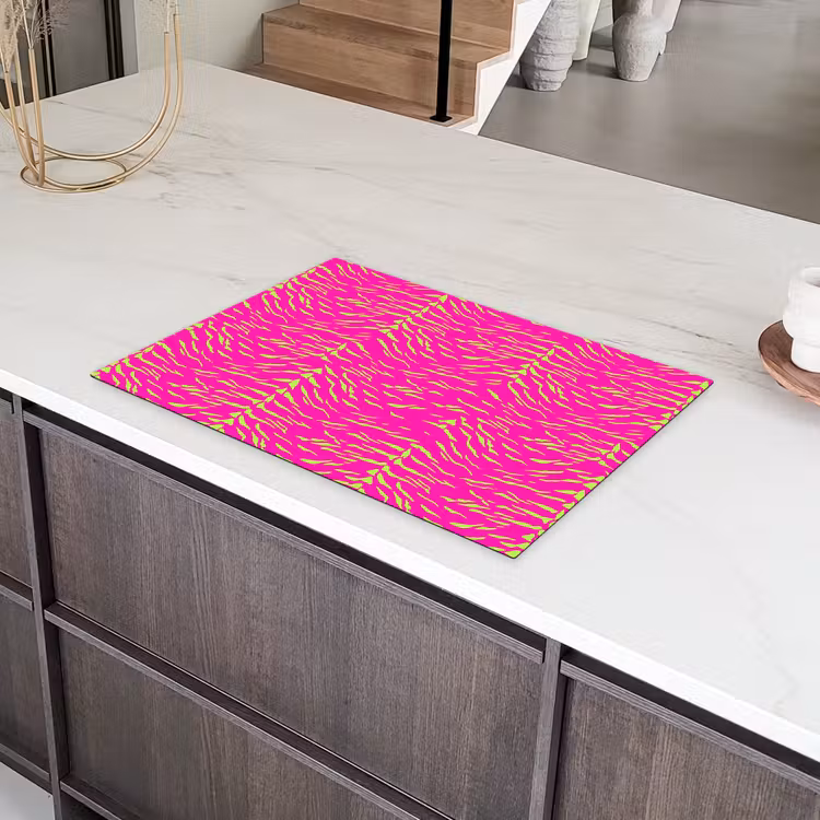 Neon - Groen - Roze - Tijger Inductie beschermer vinyl 3mm klein 276 -sfeer8