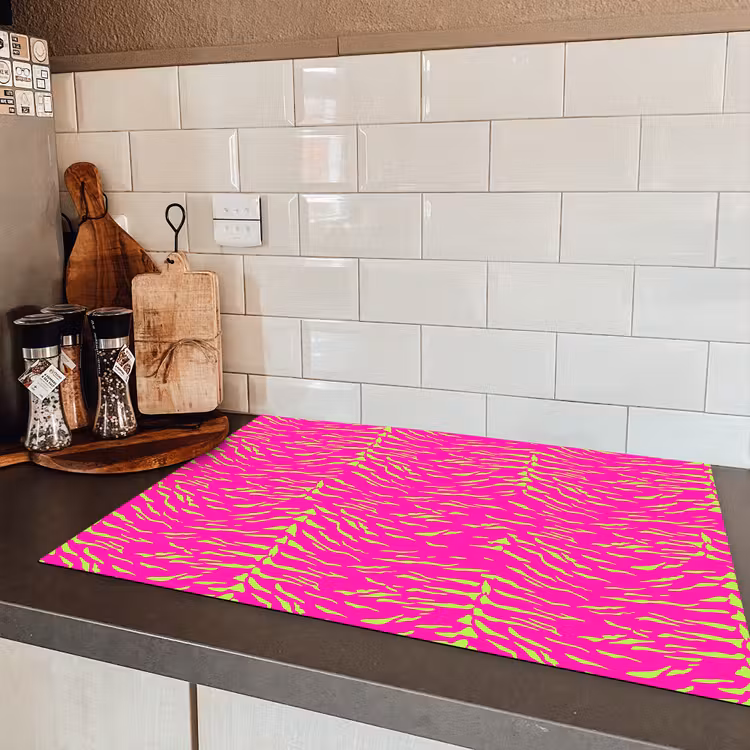 Neon - Groen - Roze - Tijger Inductie beschermer vinyl 3mm klein 276 -sfeer3