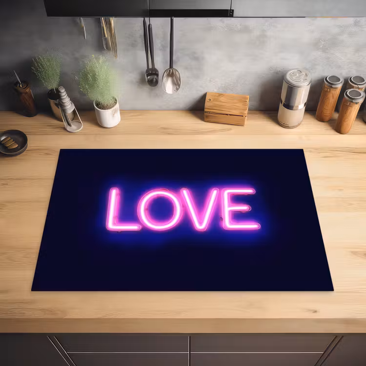 Neon - Love - Valentijn Inductie beschermer vinyl 3mm klein -sfeer5