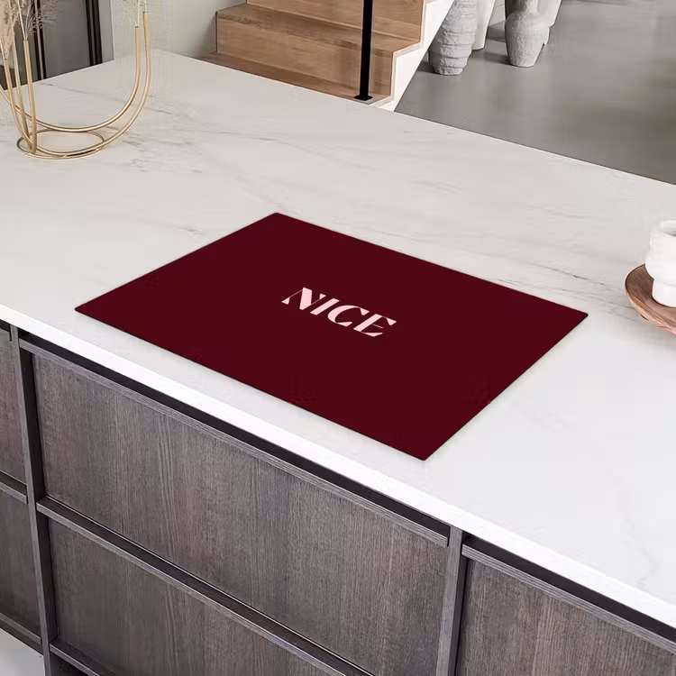 Nice - Bordeaux - Roze Inductie beschermer vinyl 3mm klein -sfeer8
