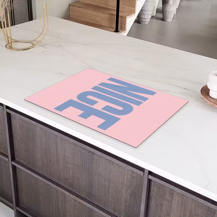 Nice - Paars - Roze Inductie beschermer vinyl 3mm klein -sfeer8