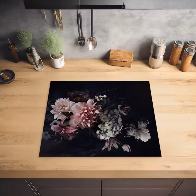 Nachtelijke Flora Symfonie Inductie beschermer vinyl 3mm middel -sfeer5