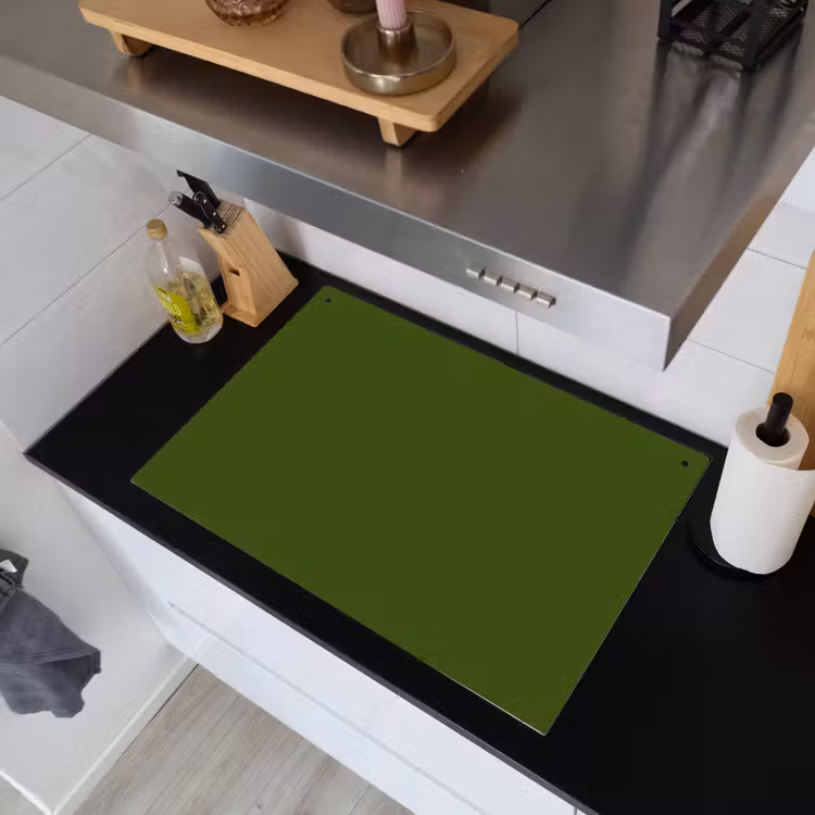 Olive - Drab - Groen Inductie beschemer met haakjes klein 777 -sfeer1
