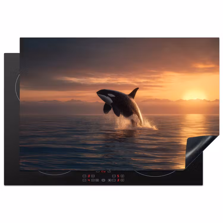 Orka - Zee - Zonsondergang Inductie beschermer vinyl 3mm klein -3d