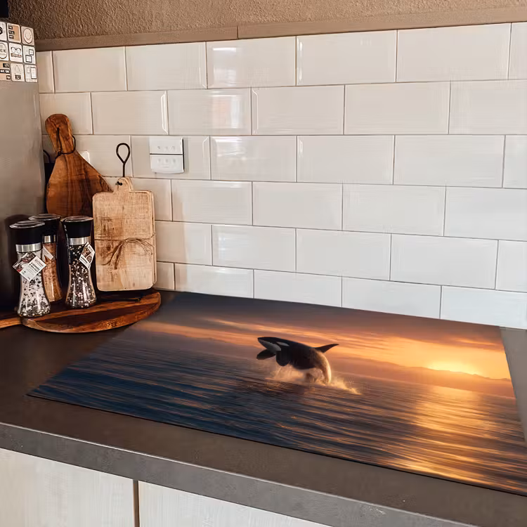 Orka - Zee - Zonsondergang Inductie beschermer vinyl 3mm klein -sfeer3