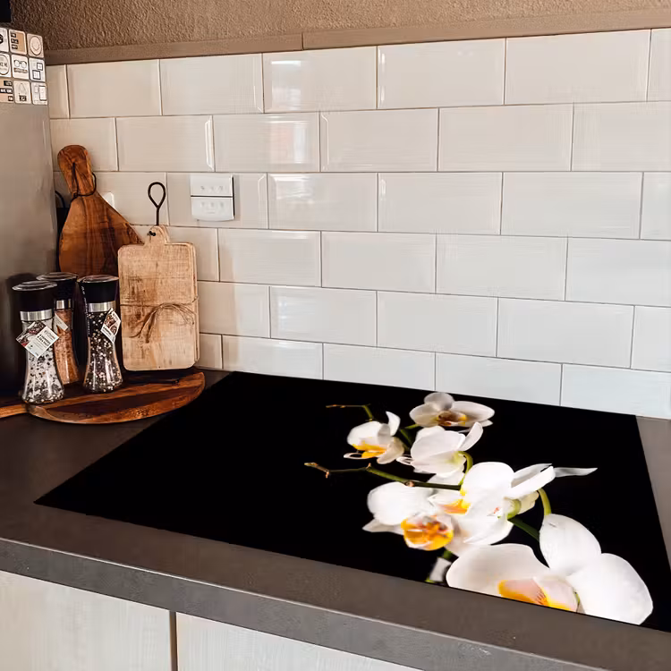 Orchidee - Bloemen - Planten - Botanisch Inductie beschermer vinyl 3mm klein -sfeer3