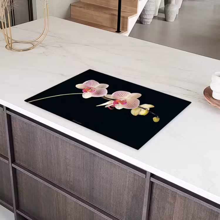 Orchidee - Roze - Bloemen Inductie beschermer vinyl 3mm klein -sfeer8