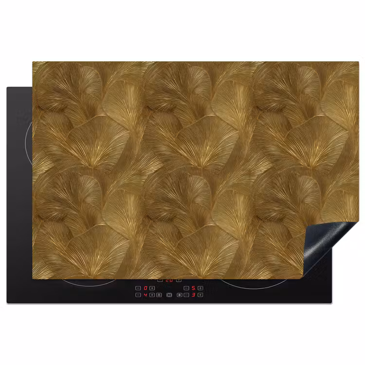 Organisch - Lijnen - Goud Inductie beschermer vinyl 3mm klein 276 -3d